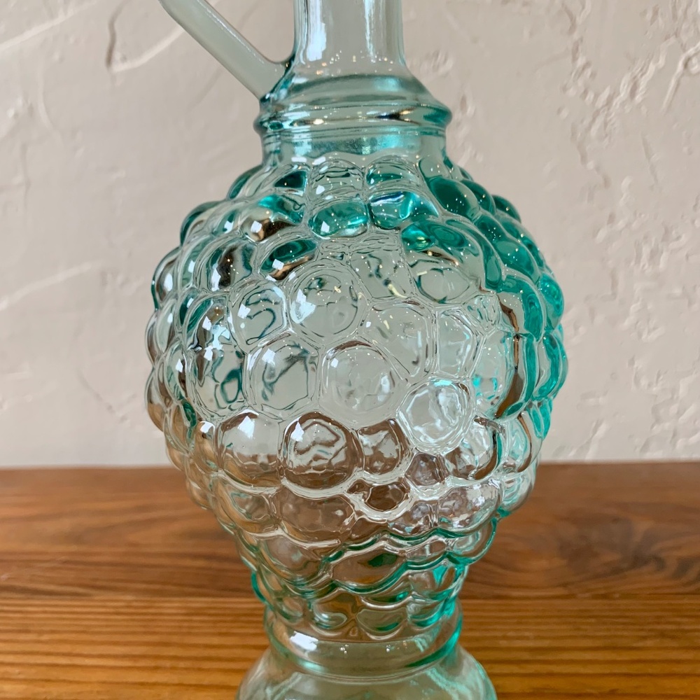 Vintage Vetreria Etrusca Seafoam Blue Hobnail Cruet | Made in Italy - Picture 4 of 16